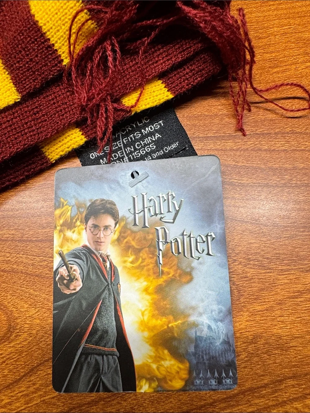 Warner Bros. Gryffindor Maroon and Yellow Scarf